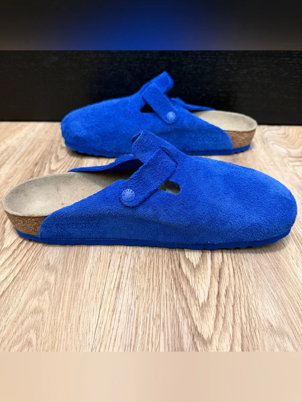 Birkenstock Boston Clog Ultra Blue Suede Size EU 43 / US 10